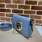 Gucci Blondie Shoulder Bag Blue 28x16x4cm - 3