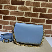 Gucci Blondie Shoulder Bag Blue 28x16x4cm - 4