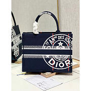 Dior Medium Book Tote Blue Union Embroidery 36x28cm - 1