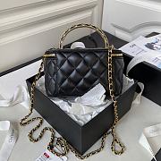 Chanel Clutch With Strap Black Lambskin Gold 9.5x17x8cm - 4