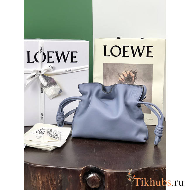 Loewe Mini Flamenco Clutch Bag Blue 23.9x18x9cm - 1