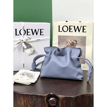 Loewe Mini Flamenco Clutch Bag Blue 23.9x18x9cm