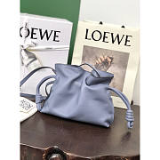 Loewe Mini Flamenco Clutch Bag Blue 23.9x18x9cm - 4