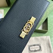 Gucci Chain Wallet Interlocking G Python Bow Black 19x10x4cm - 4