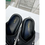 Celine Block Slide In Mesh Textile With Celine Jacquard Black - 2