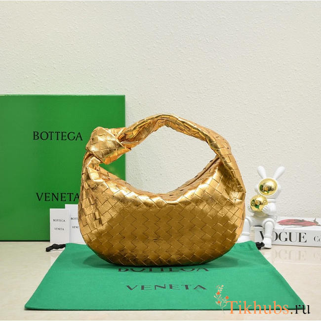 Bottega Veneta BV Jodie Bag In Gold Leather 36x21x13cm - 1