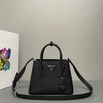 Prada Double Leather Mini Bag Black 25x18.5x12.5cm