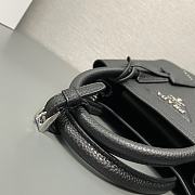 Prada Double Leather Mini Bag Black 25x18.5x12.5cm - 6