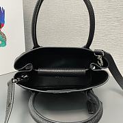 Prada Double Leather Mini Bag Black 25x18.5x12.5cm - 5