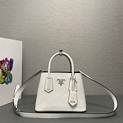 Prada Double Leather Mini Bag White 25x18.5x12.5cm - 1