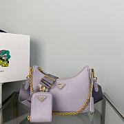 Prada Re-Edition 2005 Saffiano Leather Bag Purple 22x18x6cm - 1