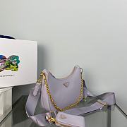 Prada Re-Edition 2005 Saffiano Leather Bag Purple 22x18x6cm - 5