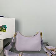 Prada Re-Edition 2005 Saffiano Leather Bag Purple 22x18x6cm - 2