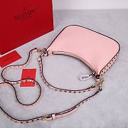 Valentino Small Rockstud Hobo Bag Pink 25x20x4cm - 4