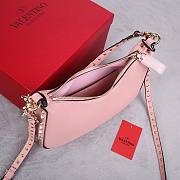 Valentino Small Rockstud Hobo Bag Pink 25x20x4cm - 3