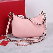 Valentino Small Rockstud Hobo Bag Pink 25x20x4cm - 2