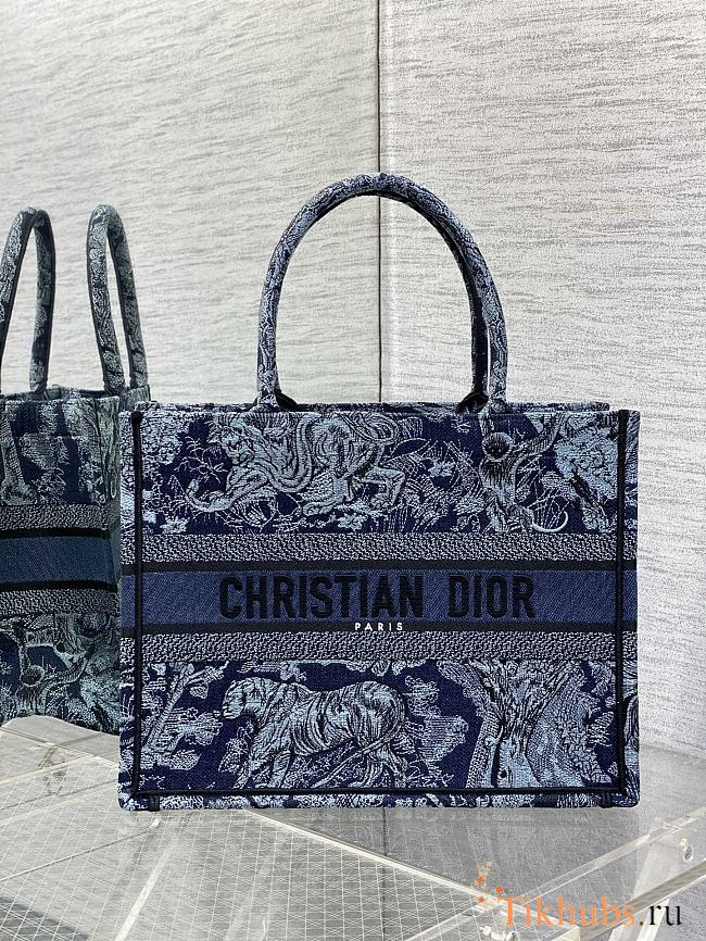 Dior Medium Book Tote Denim Blue 36 x 27.5 x 16.5 cm - 1