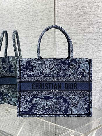 Dior Medium Book Tote Denim Blue 36 x 27.5 x 16.5 cm