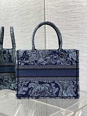 Dior Medium Book Tote Denim Blue 36 x 27.5 x 16.5 cm - 2