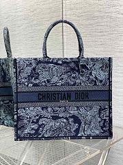 Dior Large Book Tote Denim Blue 42cm - 1