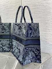 Dior Large Book Tote Denim Blue 42cm - 4