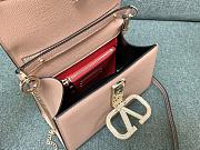 Valentino Small Vsling Handbag With Jewel Rose 22x17x9cm - 5