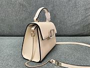 Valentino Small Vsling Handbag With Jewel White 22x17x9cm - 3