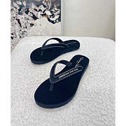 Dior Diorsea Flip Flops Velvet Black - 3