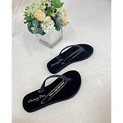 Dior Diorsea Flip Flops Velvet Black - 4