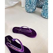 Dior Diorsea Flip Flops Velvet Purple - 5