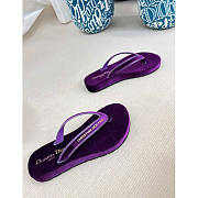 Dior Diorsea Flip Flops Velvet Purple - 4