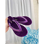 Dior Diorsea Flip Flops Velvet Purple - 3