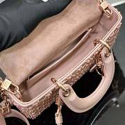 Dior Small Lady D-Joy Bag Rose Des Vents Cannage 22 x 12 x 6 cm - 2