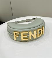 Fendi Fendigraphy Small Green Leather Bag 29x24.5x10cm - 2