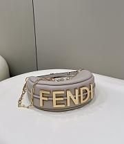 Fendi Fendigraphy Small Grey Leather Bag 29x24.5x10cm - 6