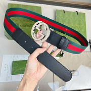 Gucci Web Belt With Double G Buckle - 2