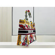 Dior Large Book Tote Bag Multicolour Indian Animals 42x35x18.5cm - 6