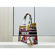 Dior Medium Book Tote Bag Multicolour Indian Animals 36x27x16cm - 3