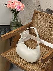 Celine Ava Bag In Smooth Calfskin White 23x14x7cm - 4