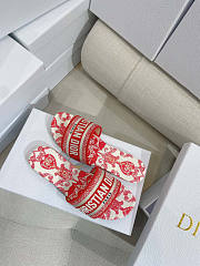 Dior Dway Slide Red Cotton Bandana - 4