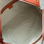 Gucci GG Embossed Leather Duffle Orange 45x29x25cm - 6