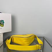 Prada Saffiano Leather Belt Bag Yellow 25x14x9cm - 6