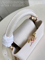 Louis Vuitton Capucines Mini Quartz White 21 x 14 x 8 cm - 5