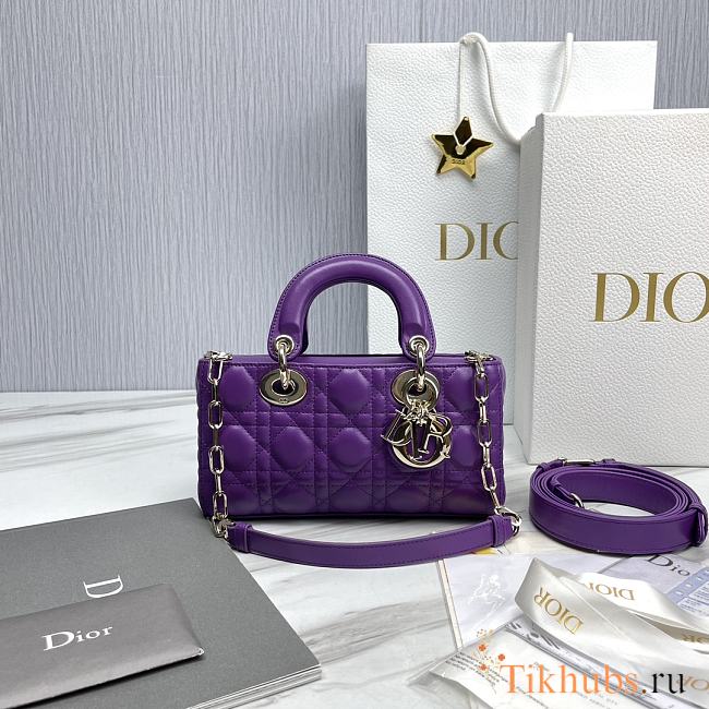 Dior Lady D-Joy Micro Bag Purple Cannage 16 x 9 x 5 cm - 1