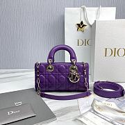 Dior Lady D-Joy Micro Bag Purple Cannage 16 x 9 x 5 cm - 1