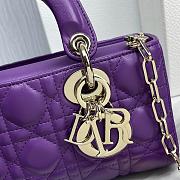 Dior Lady D-Joy Micro Bag Purple Cannage 16 x 9 x 5 cm - 5