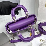 Dior Lady D-Joy Micro Bag Purple Cannage 16 x 9 x 5 cm - 4