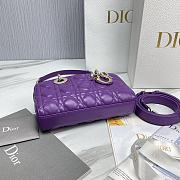 Dior Lady D-Joy Micro Bag Purple Cannage 16 x 9 x 5 cm - 3