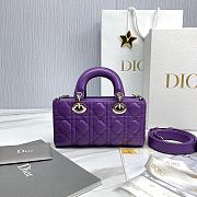 Dior Lady D-Joy Micro Bag Purple Cannage 16 x 9 x 5 cm - 2