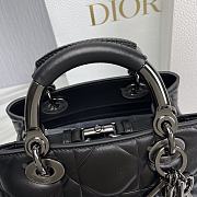 Lady Dior 95.22 Small Bag Full Black 25x10x16cm - 4